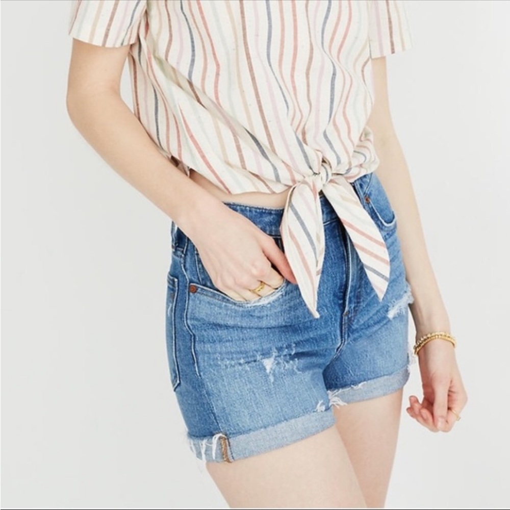 Madewell High Rise Denim Shorts Jordie Wash